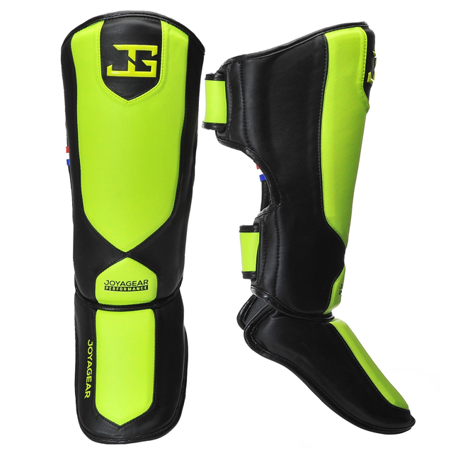 Joyagear Performance Scheenbeschermers Zwart/Limoengroen