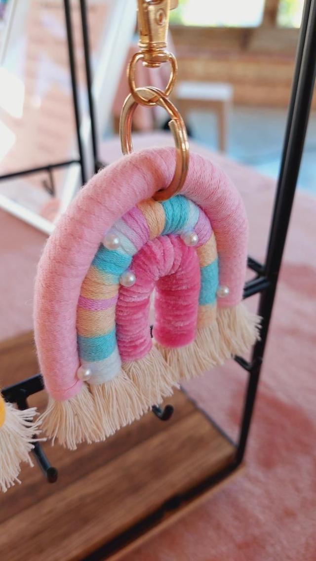 BAG CHARM ROSE POUDRE