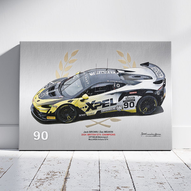 C241104 McLaren Artura GT4 British GT 24 Optimum Motorsport #90 Champions