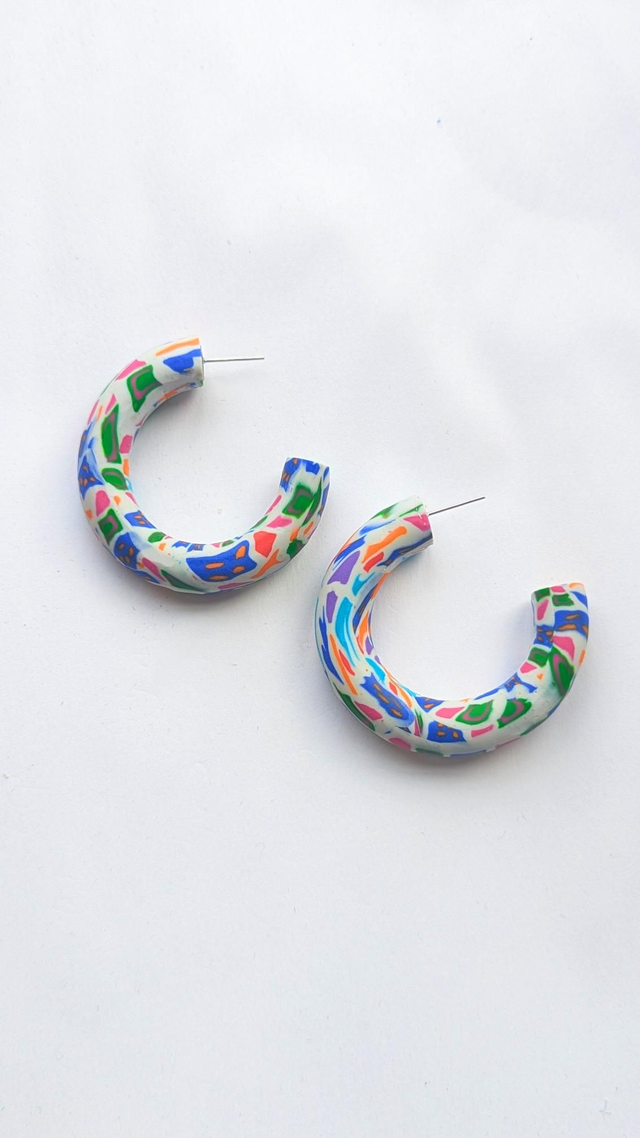 Large Mosaic Zero Waste Hoops