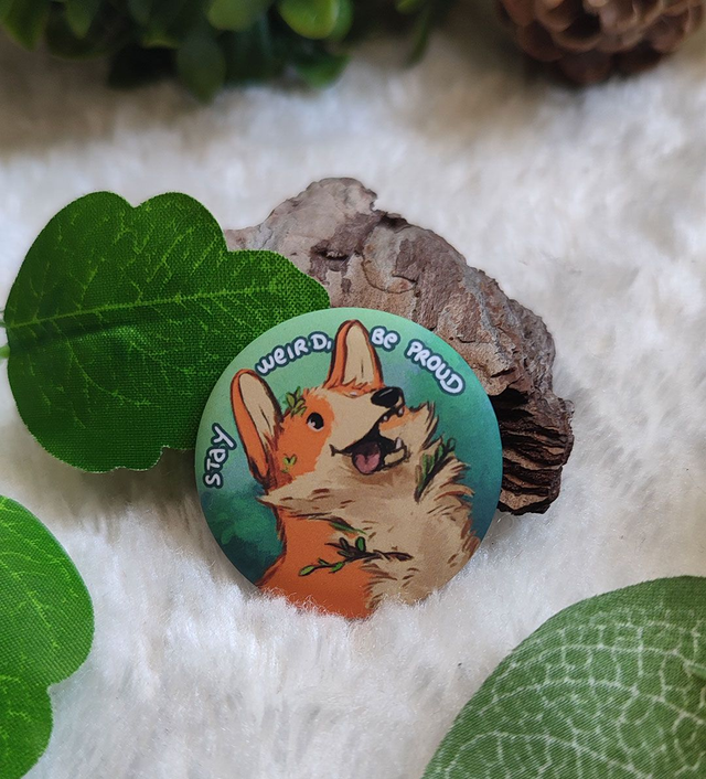 Badge Stay Weird Be Proud