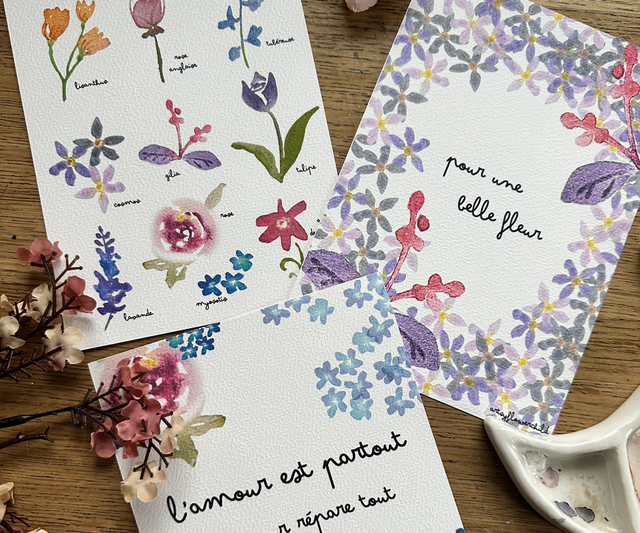 Collection papeterie Fleurs en Folie