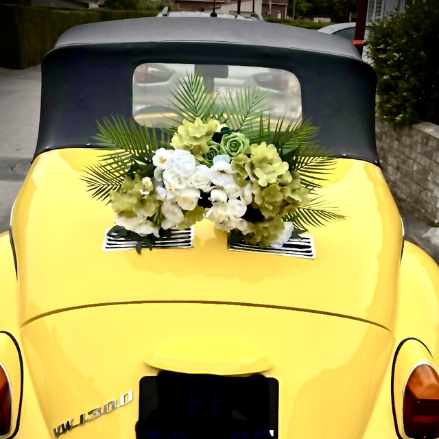 Composition Ventouse Fleurs Artificielles sur ventouses