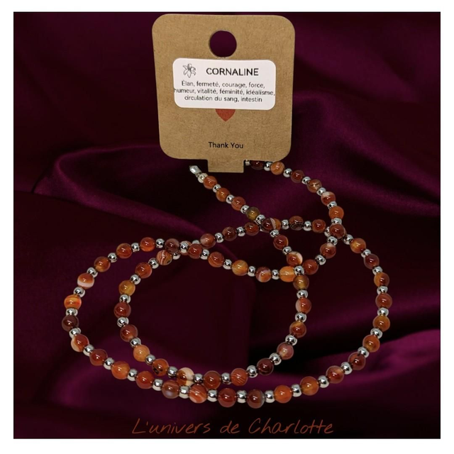 Collier &quot;Cornaline&quot; 23 cm C-006