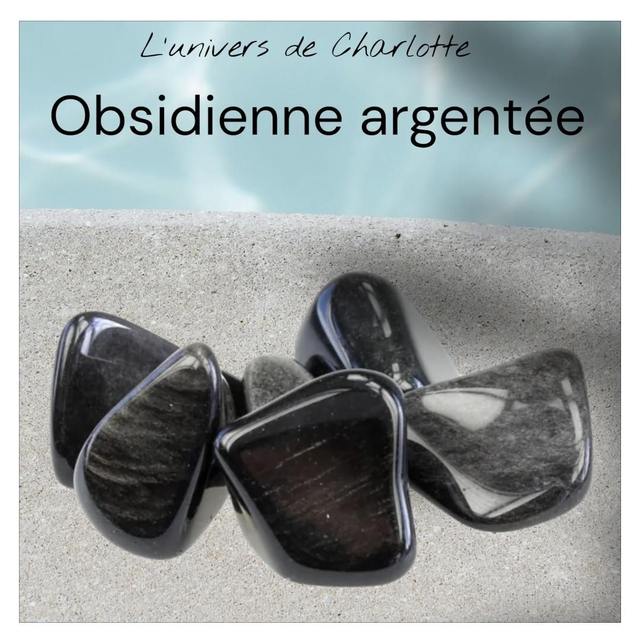 Pierre roulée &quot;Obsidienne argentée&quot;