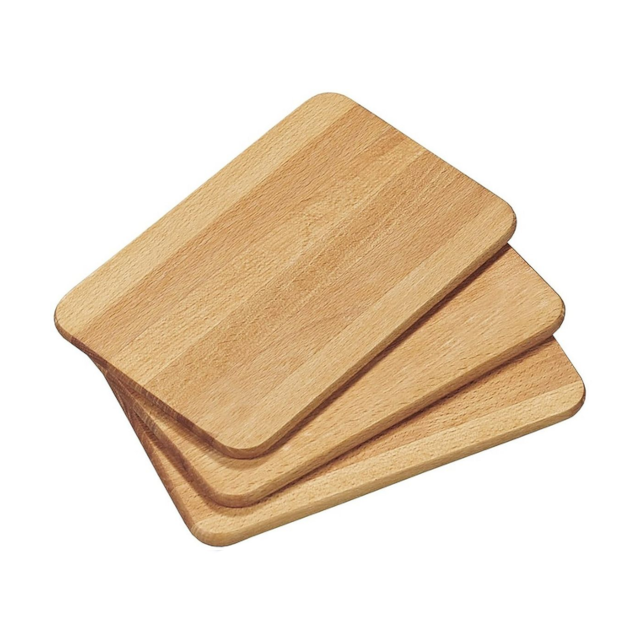 Frühstücksbrettchen, 3er Set FSC®Buche für das gemütliche Mahl zu jeder Tageszeit-Kesper