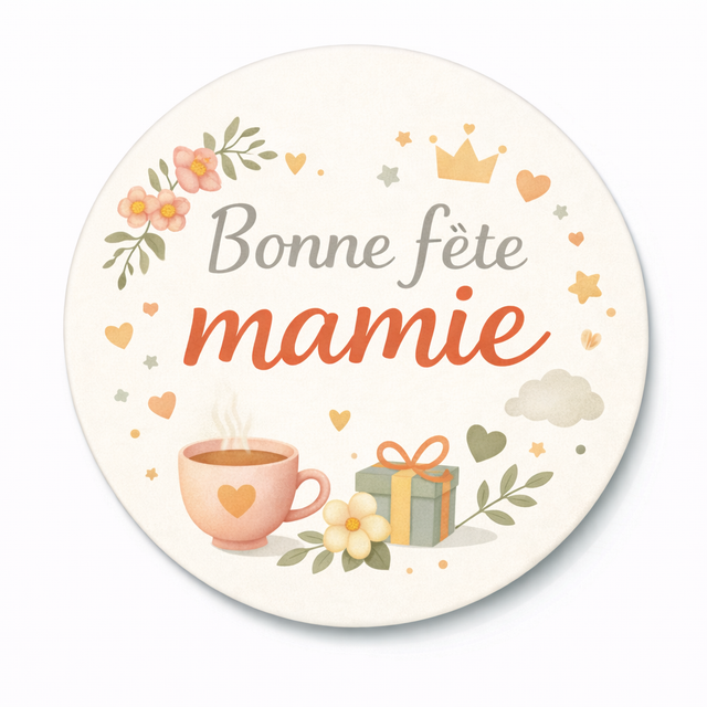 Badge bonne fête mamie 