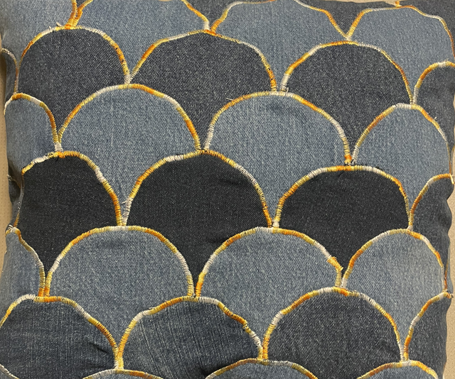 Recycled denim cushion cover 