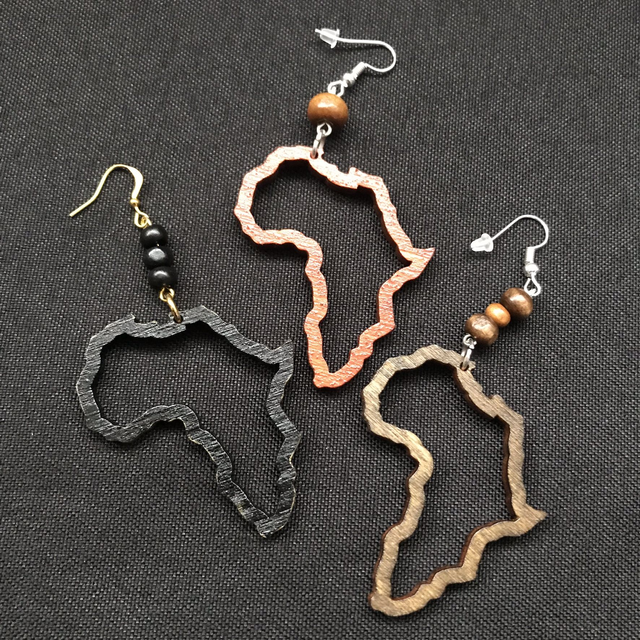 Africa Outline Earrings