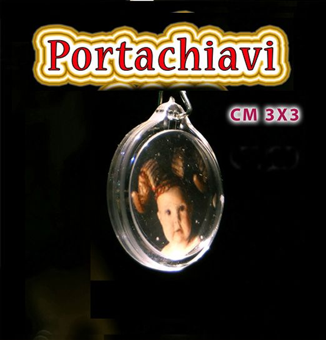 PORTACHIAVI O CIONDOLO FORMA TONDA DIAMETRO 3CM