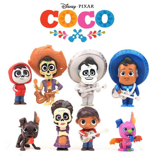 Figuras COCO set 8uni. de 6cm a 8cm decoración