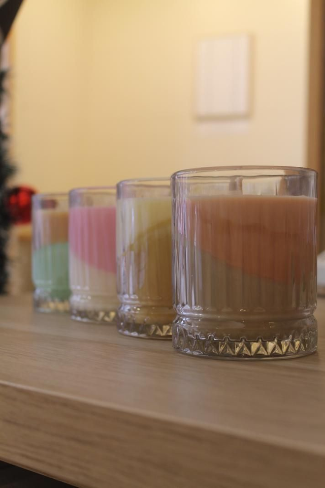 Grande Bougie Bicolore