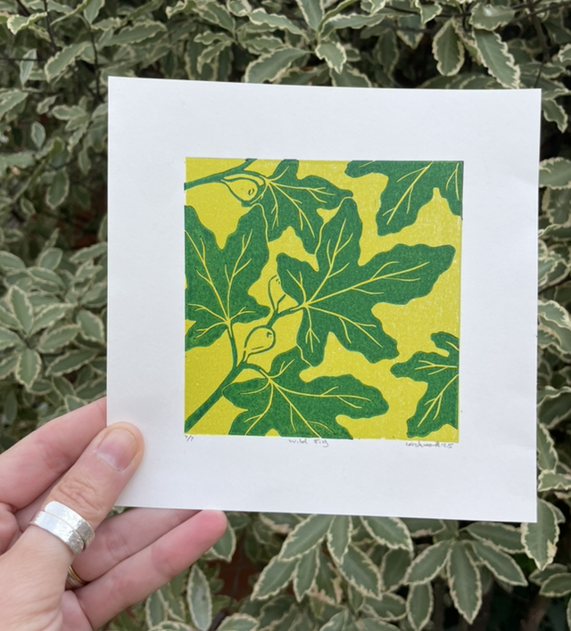 Wild Fig Limited Edition Mini Lino Print