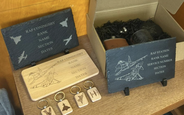 Personalised RAF Leaving/Gift Slate Plaque