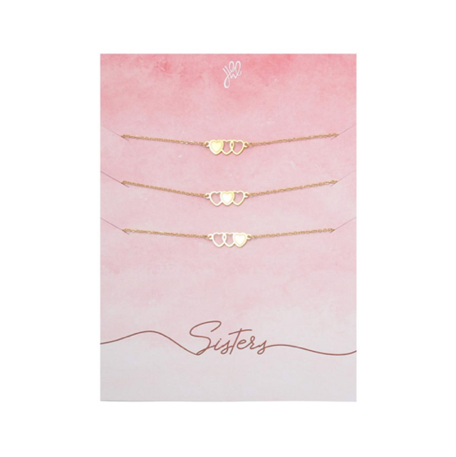 Armband set three sisters goud