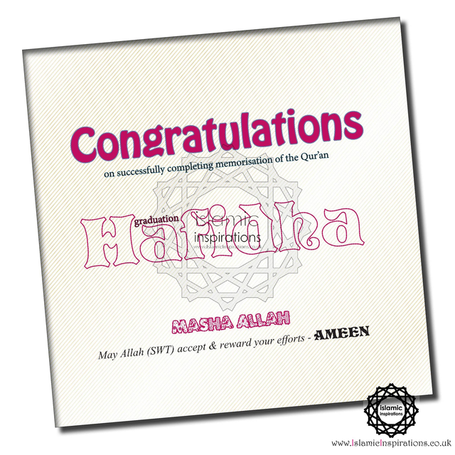 Hafidha Graduation Greeting Card - CHL008