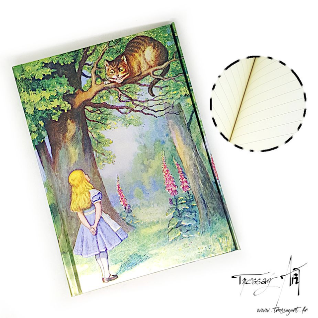 FLAMETREE - CARNET RIGIDE AIMANTE ALICE AU PAYS DES MERVEILLES - TB019