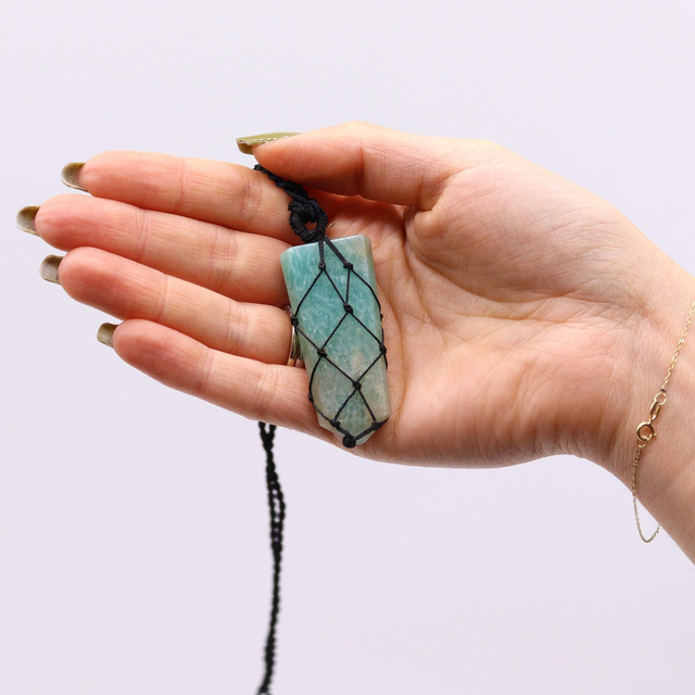 Laced Gemstone Pendants - Flat Points