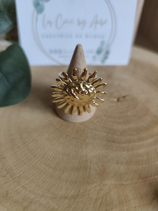 BAGUE SOLEIL ACIER INOXY GOLD / AJUSTABLE 0000830