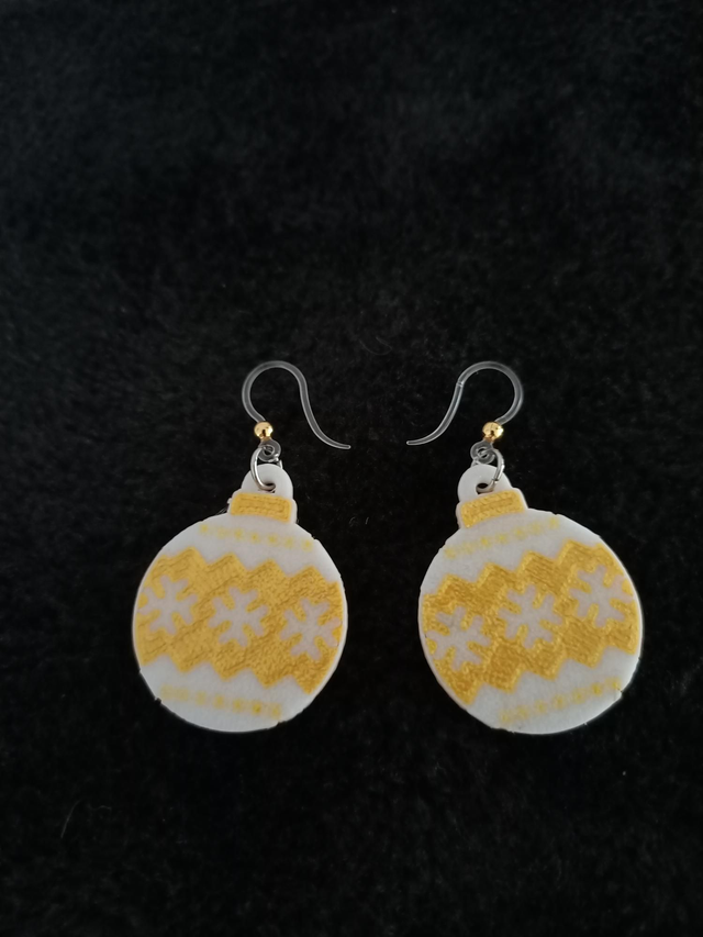 Boucles d&#039;oreilles Boules de Noël 