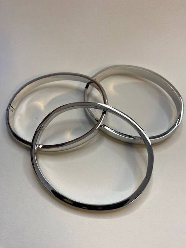 Lot de 3 joncs argentes 