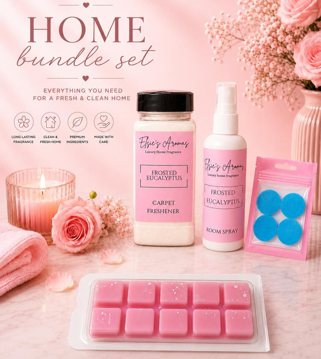 HOME FRAGRANCE BUNDLE - CARPET FRESHENER, ROOM SPRAY, HOOVER DISCS &amp; WAX MELT