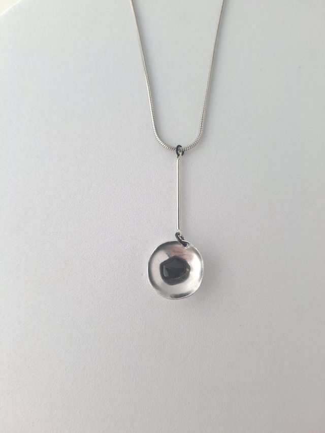 Drop Dome with Black Obsidian Stone