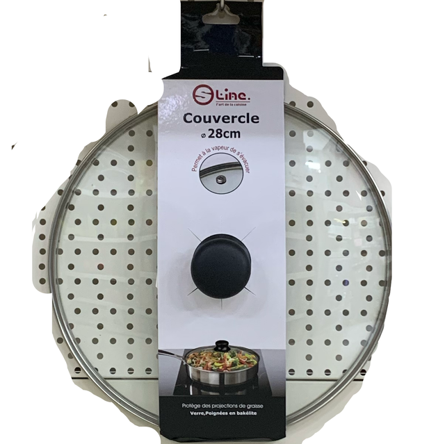 COUVERCLE 28cm en verre -Sline-
