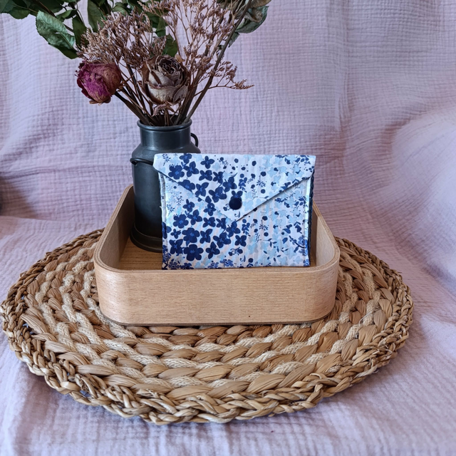 Pochette Fleuris Nuances Bleu