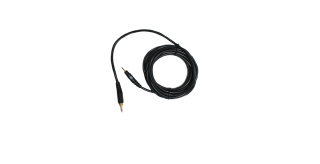 Kabel (gerade), schwarz, 3 m, 2,5 auf 3,5 mm, Bajonett Verriegelung