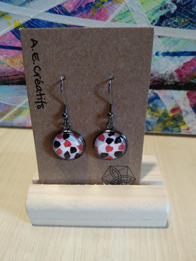 Boucles D&#039;oreilles Cabochons Couleurs 