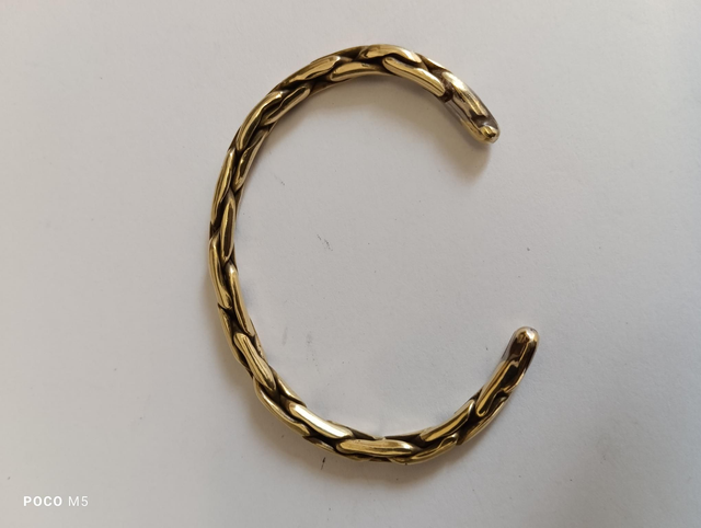 Bracelet en laiton petite torsade 