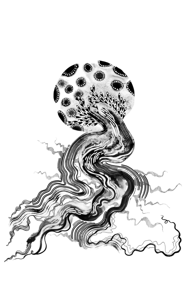 Méduse / Collection Minä & Meri / A5, A4, A3, A2 print