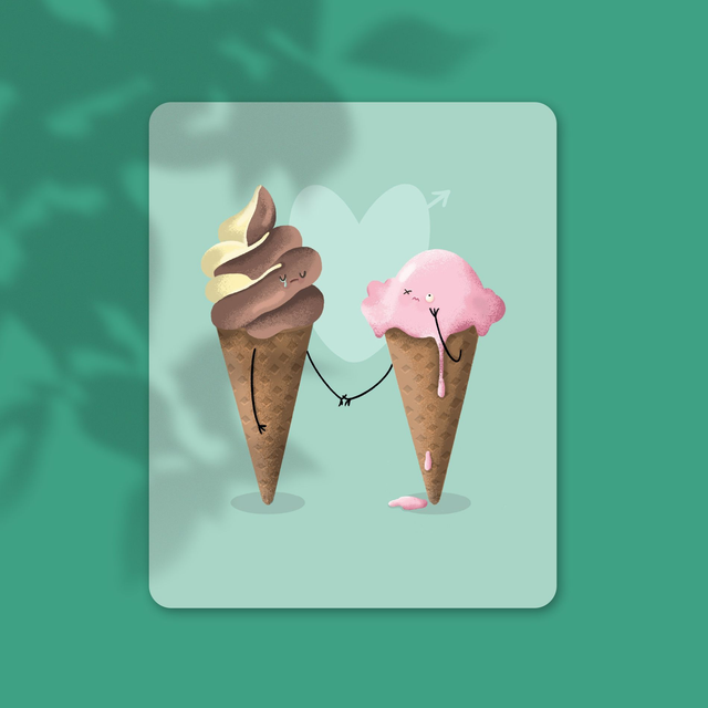 Amour glaces - 13,9 x 10,7 cm