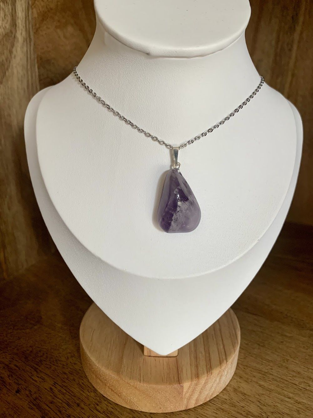 Collier Améthyste Chevron