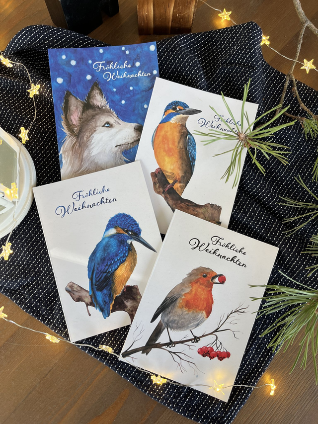 Weihnachtskarten Set (4 Stück)