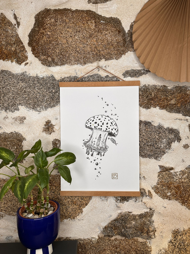 Print Méduse Champignon 