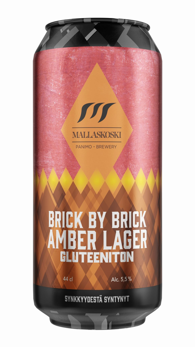1009217 Brick By Brick Amber Lager 5,5% 44cl, Gluteeniton