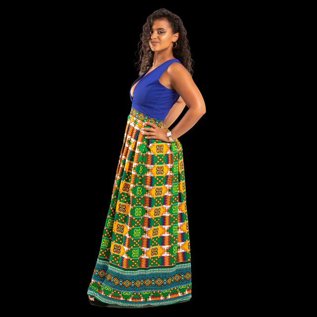 ROBE LONGUE AFRO DESIGN 