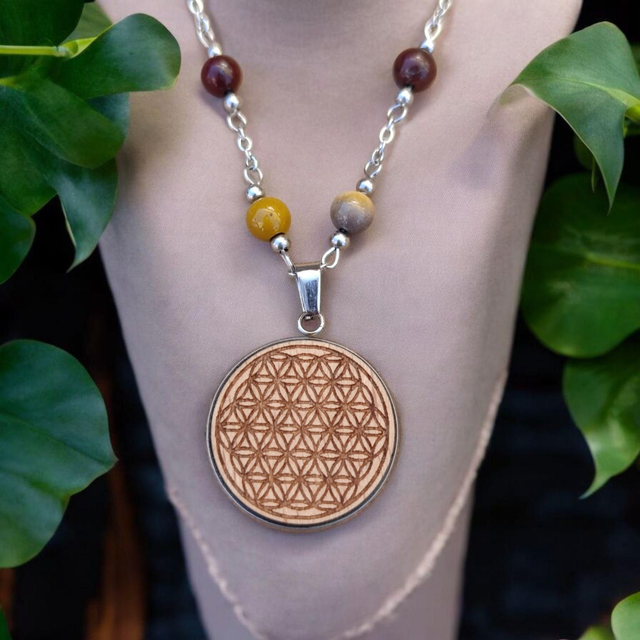 Collier Maîleen en Jaspe Mokaite