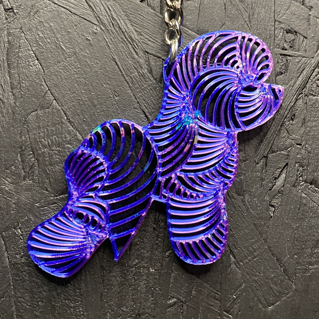 3D - Keychain Bichon Neon City