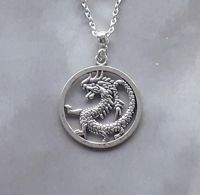 Circular Chinese Dragon Necklace 