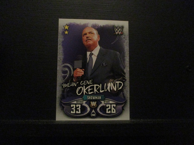 "Mean" Gene Okerlund - W Legends Slam Attax Live Original Trading Card #298