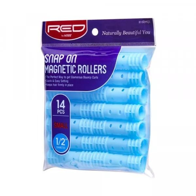  RED BY KISS: SNAP ON MAG ROLLERS - SMALL (HRM01)