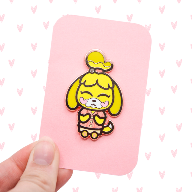 Isabelle enamel pin