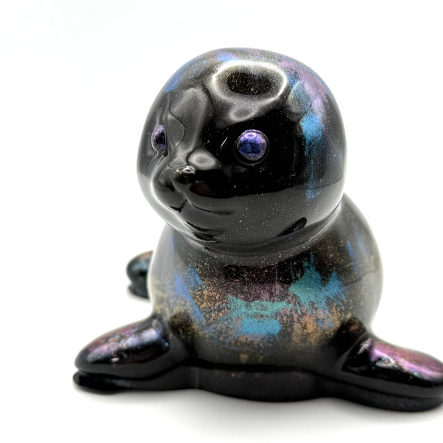 Otarie "Galaxie" en Résine Époxy – Pièce Unique