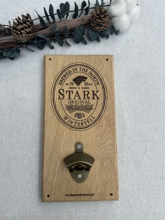 Décapsuleur en chêne – Maison Stark (Game of Thrones) 