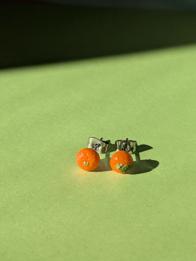 Boucles d'oreilles puces clémentines