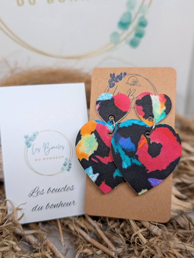 Boucles d'oreilles Louise multicolore lo107