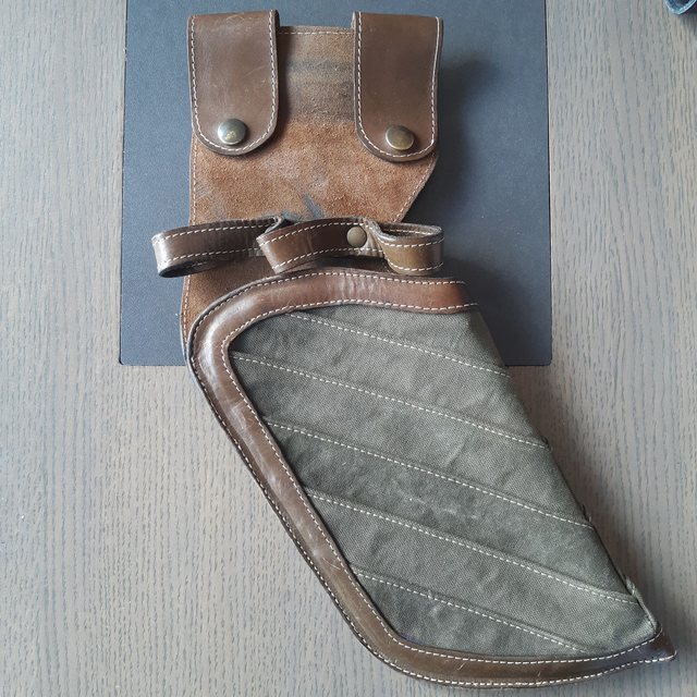 Carquois de type « field » en cuir et toile 